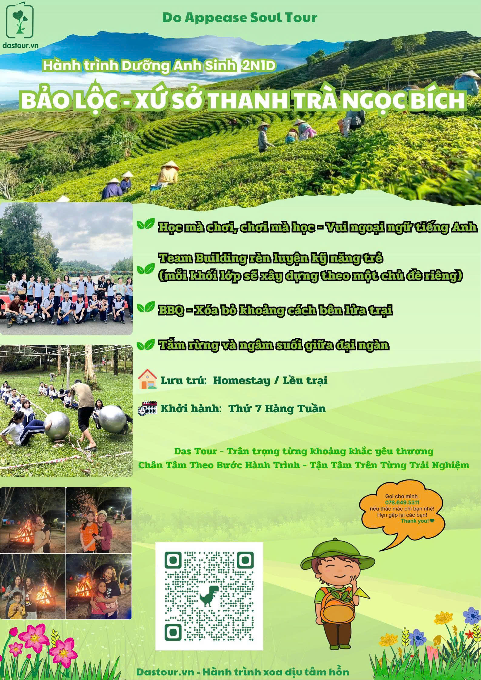 Hành trình Dưỡng Anh Sinh - Bảo Lộc 2n1d cho học sinh